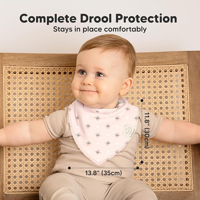8-Pack Organic Baby Bandana Bibs - Image 5