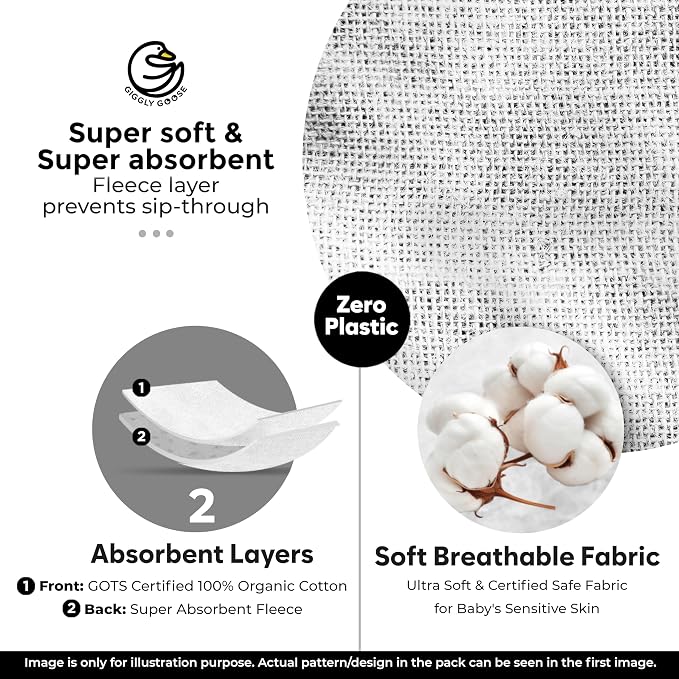 3 Pack Baby Bibs for Boys & Girls | Cotton, Absorbent Drooling & Teething Bib | - Image 5
