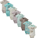 Gerber unisex-baby 8-pack Short Sleeve Onesies Bodysuits by Gerber