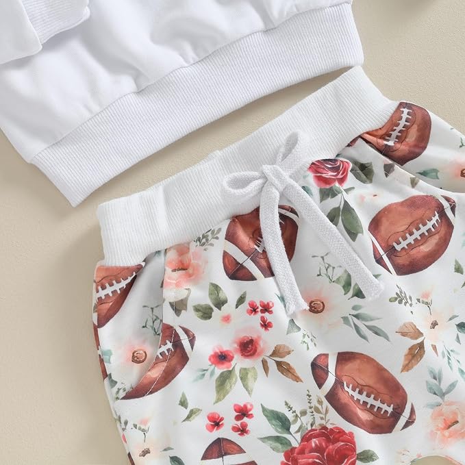 3Pcs Baby Girl Outfits Daisy Sweatshirt + Pants + Headband Infant Fall Winter - Image 4