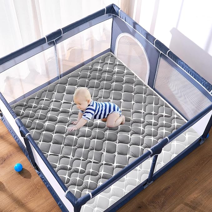 High-Density Foam Baby Play Mat, 50x50 Inches Thicken One-Piece Comfortable and - Image 4