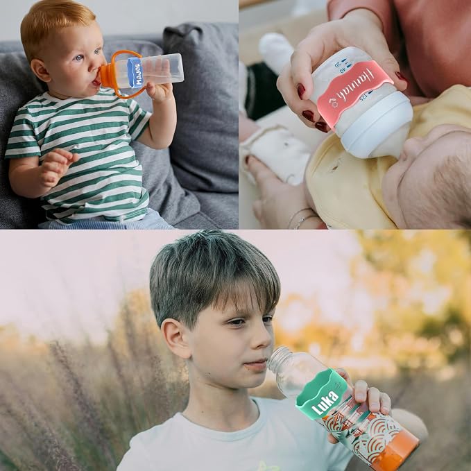 Custom Baby Bottle Labels for Daycare Personalized Water Bottle Name Bands - Image 7
