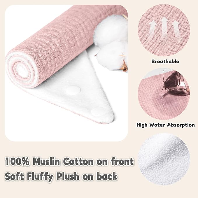 Susurration Muslin Baby Drool Bibs 6Pack Soft Triangular Adjustable Baby - Image 3