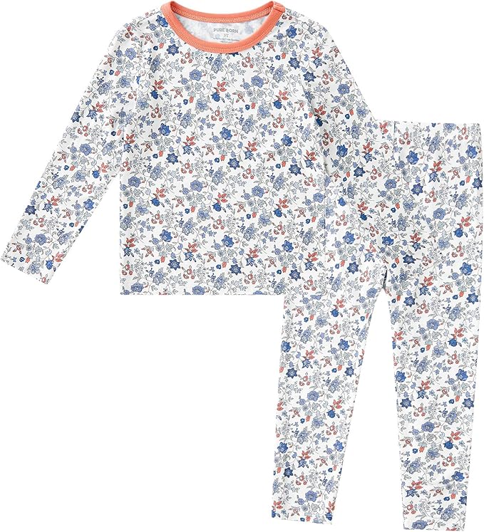 pureborn Baby Toddler Kids Viscose from Bamboo Pajamas Set Pjs 2pcs 18M-8Y by pureborn
