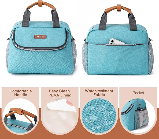 Breastmilk Cooler Bag with Ice Pack Fits 6 Baby Bottles up to 9 Ounce, Wearable - Image 4