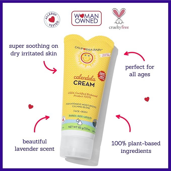 California Baby Calendula Cream | 100% Plant-Based Moisturizer | Lavender Baby - Image 3