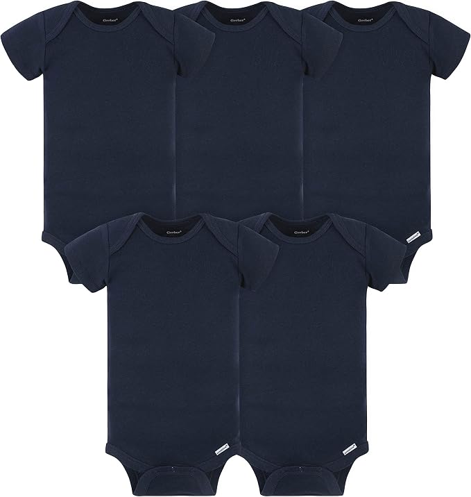 Gerber baby-girls 5-pack Solid Onesies Bodysuits by Gerber