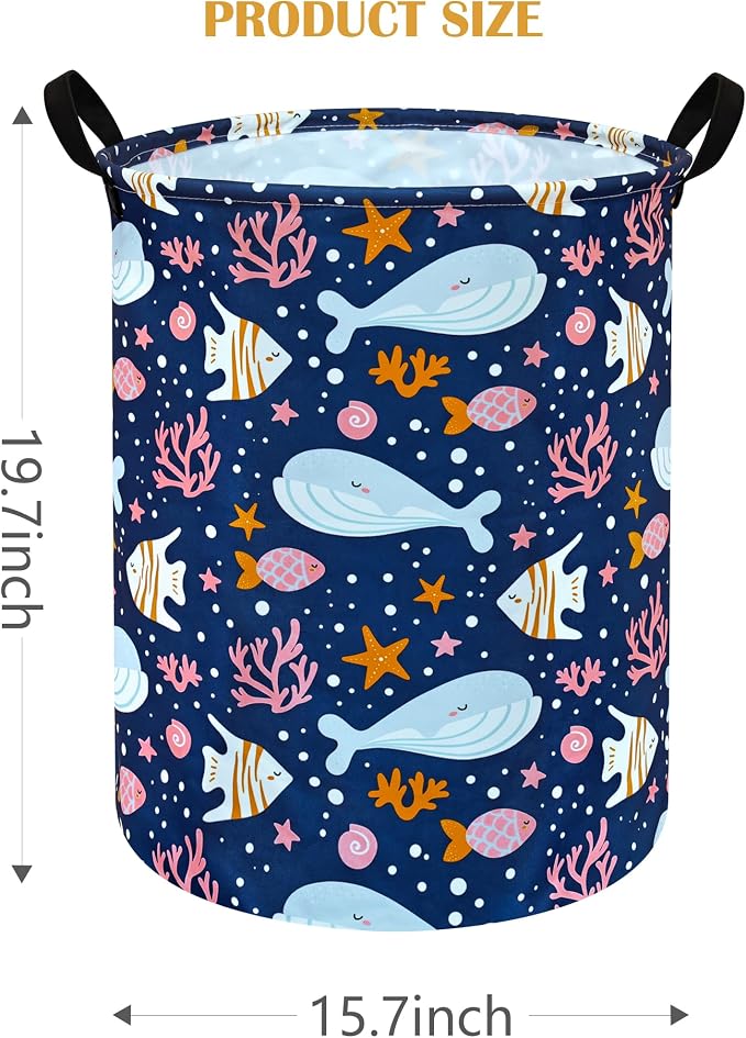 Round Laundry Hamper Storage Basket Laundry Organizer Hamper Storage Bins - Image 2
