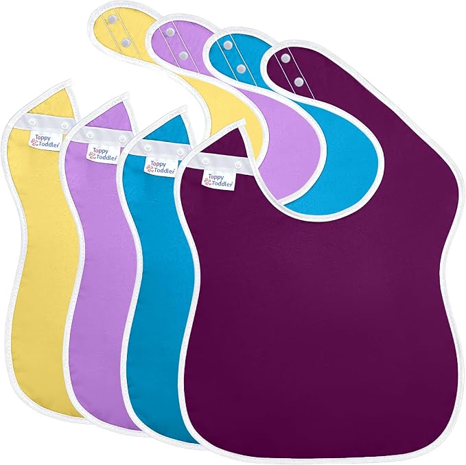 Large Waterproof Bibs Pastel Collection by ToppyToddlerUSA