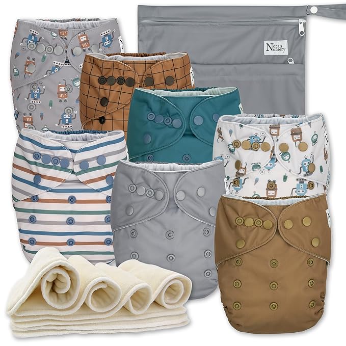 Nora's Nursery Cloth Diapers 7 Pack by NorasNursery