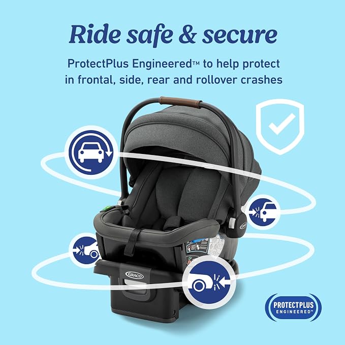 Graco Gomax Infant Car Seat, Lightweight, Reclining Rear Facing Car Seat - Image 6