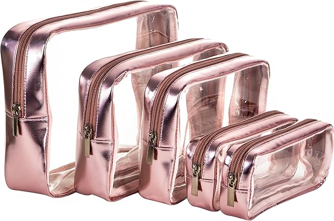 TSA Approved 5-Piece Diaper Bag Organizer Pouch Set Clear Waterproof TPU Kids by Remobia+Hicol