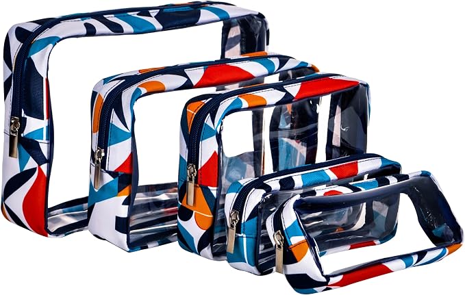 TSA Approved 5-Piece Diaper Bag Organizer Pouch Set Clear Waterproof TPU Kids by Remobia+Hicol