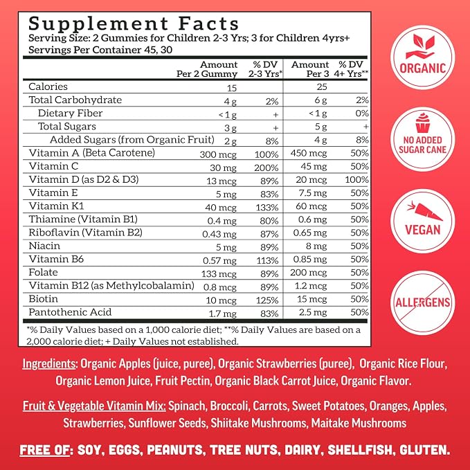 Llama Naturals Kids Multivitamin Gummies, Organic - Image 3