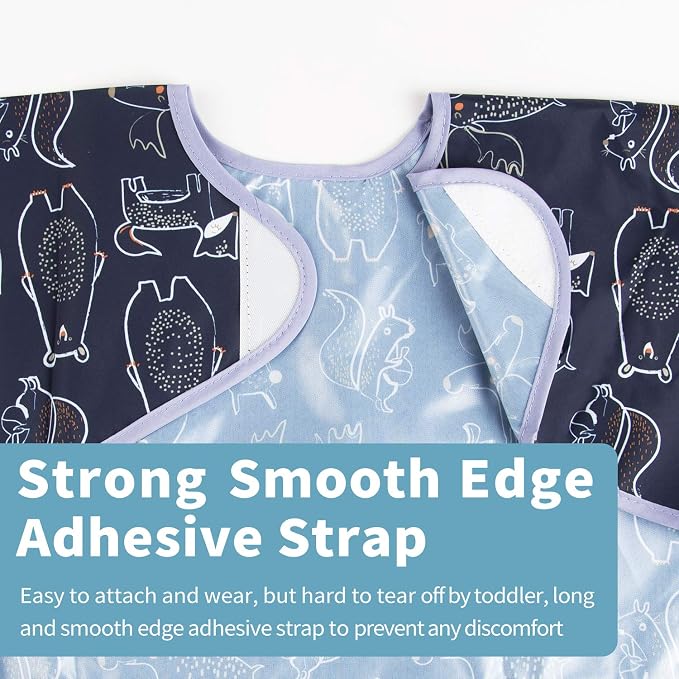 Long Sleeve Bibs For Babies 6-24 Months Full Coverage Shirt Bib for Baby Boys - Image 4