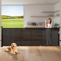 120" Extra Wide Retractable Baby Gates Mesh Gate, Long Retractable Dog Gate by Pravoluxmax