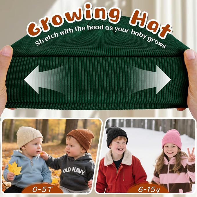 ZOORON Toddler Beanie Baby Boys Girls Beanies Kids Winter Hats Children Knit - Image 3