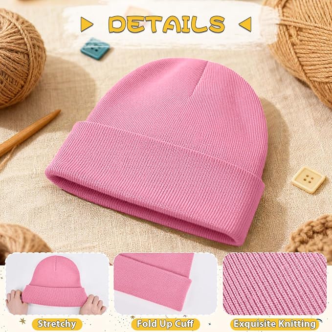 ZOORON Toddler Beanie Baby Kids Beanies Warm Winter Hat Knit Skull Cap - Image 6