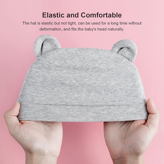 DRESHOW BQUBO 8 Pack Unisex Baby Beanie Hat Infant Toddler Kid Hats Baby Soft - Image 4