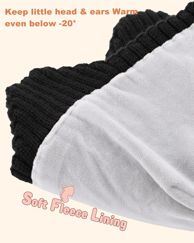 Baby Beanie Fleece Lined Toddler Winter Hat - Image 3