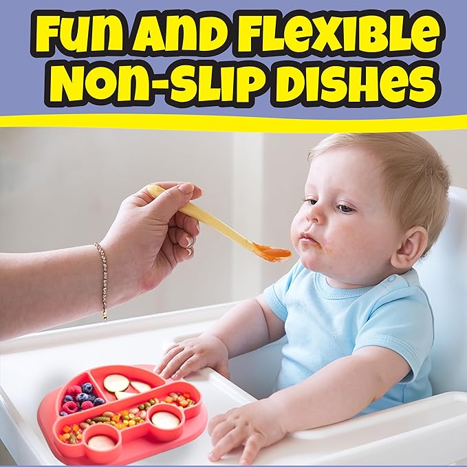 Vehicle Silicone Compartment Plates- 3 PK Car, Rocket- Large Divided Sections - Image 3