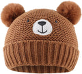 JANGANNSA Cute Bear Baby Beanie Pompom Baby Boys Hat Infant Toddler Winter by JANGANNSA