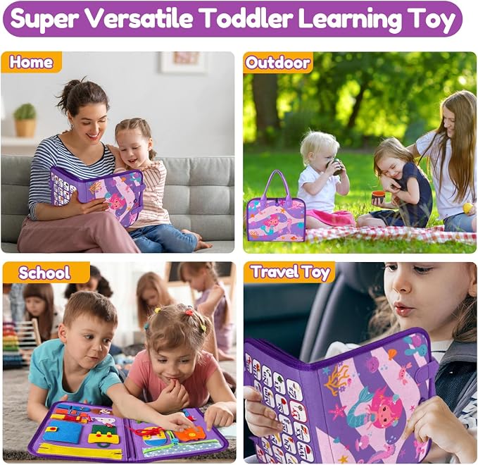 Qizfun Montessori Busy Board Book - Image 4
