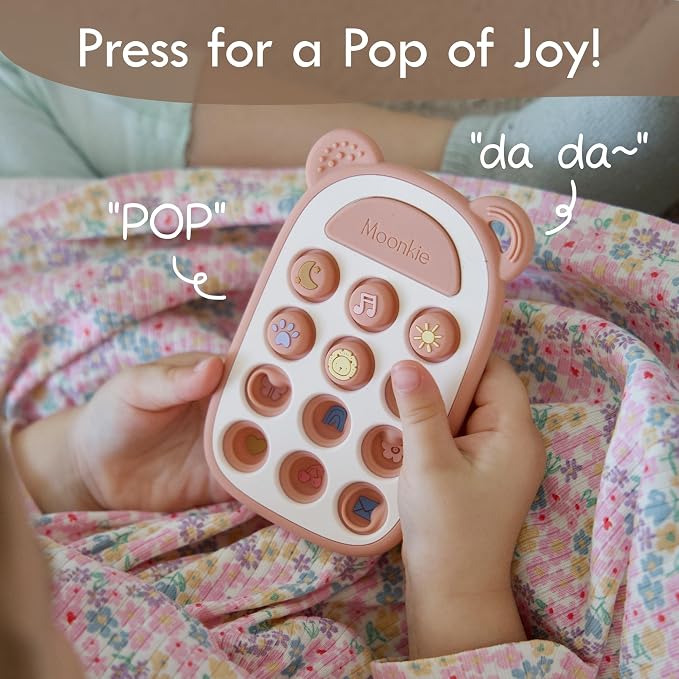 Moonkie Silicone Press Phone Teething Toy - Image 3