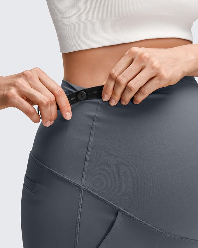G4Free EverGoing Fleece Lined Maternity Wide Leg Pants Over The Belly Pregnancy - Image 3