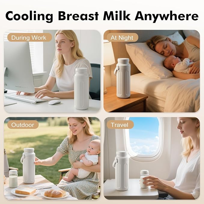 Portable Breast Milk Cooler - 19oz Breast Milk Cooler Bottle - Image 8