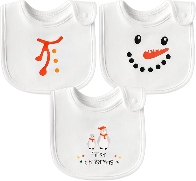 3Pcs Christmas Baby Cotton Bibs by 2ooya