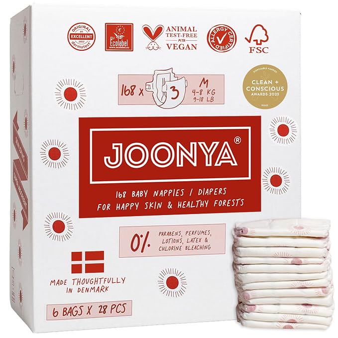 Joonya Baby Diapers, Size 3 M by Joonya