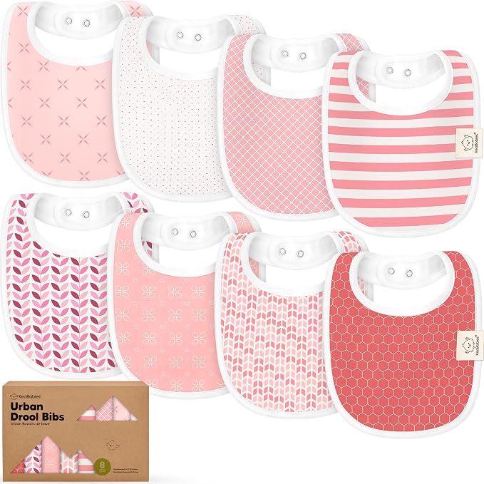 8-Pack Organic Baby Bibs for Boys, Girls by KeaBabies