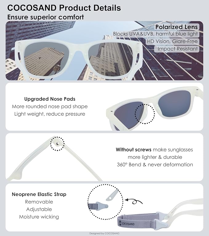 COCOSAND Flexible Baby Sunglasses - Image 4