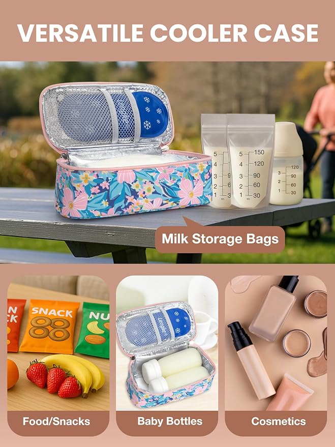 Breast Milk Cooler Travel Bag, Real-Time Temperature Display, Holds 4-6 - Image 6