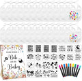 Newwiee 55 Pcs White Bibs for Baby Decorating Design a Bib Decorate Plain by Newwiee