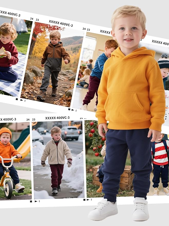 3 Pack Fleece Toddler Boys Sweatpants Kids Joggers Soft Cotton Toddler Boys - Image 6