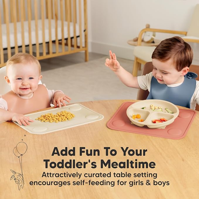 KeaBabies 2-Pack Silicone Placemats - Image 6