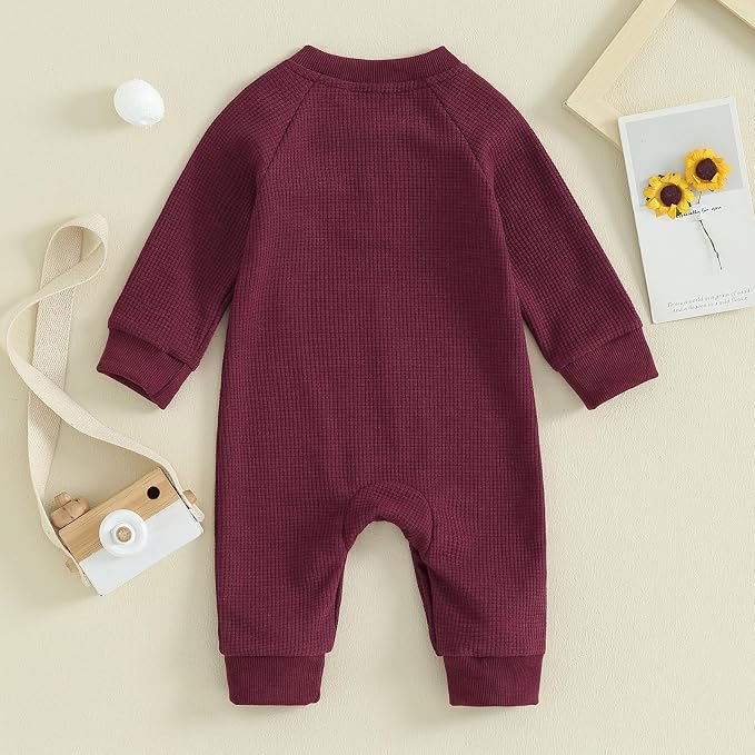 Kuriozud Newborn Infant Unisex Baby Boy Girl Clothes Button Romper Jumpsuit - Image 3