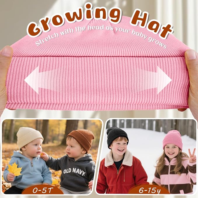 ZOORON Toddler Beanie Baby Boys Girls Beanies Kids Winter Hats Children Knit - Image 3