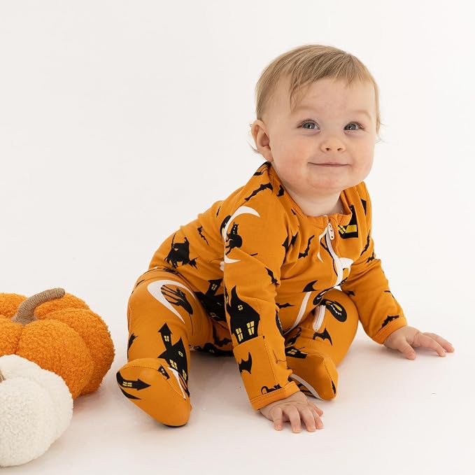 O2 BABY Baby Boys Girls Organic Cotton Zip-Front Sleeper Pajamas, Footed Sleep - Image 2