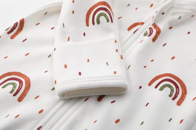 O2 BABY Baby Boys Girls Organic Cotton Zip-Front Sleeper Pajamas, Footed Sleep - Image 5