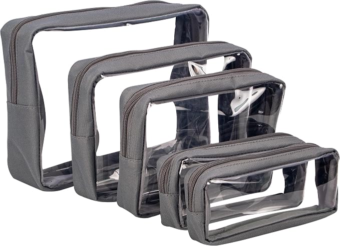 TSA Approved 5-Piece Diaper Bag Organizer Pouch Set Clear Waterproof TPU Kids by Remobia+Hicol