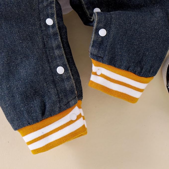 Baby Boy Clothes Fall Winter Outfits Long Sleeve Striped Romper Cute Cartoon - Image 6