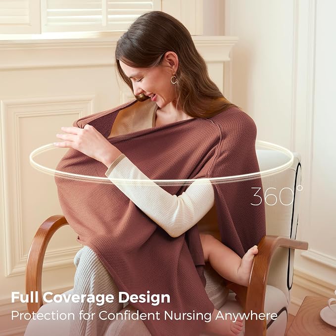 Momcozy Nursing Cover for Breastfeeding, Soft Privacy Poncho, Portable Breast - Image 3