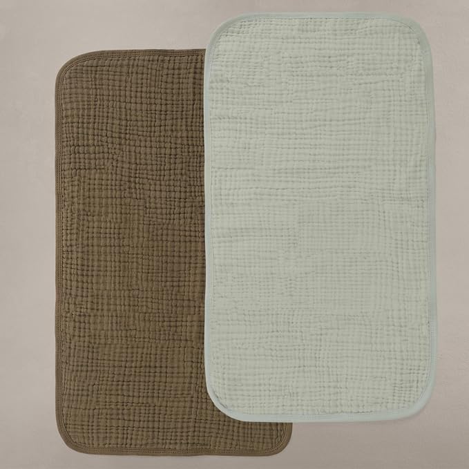 Oilo Burp Cloth 2-Pack Set, 8-Layer Organic Premium Cotton 4-Way Muslin by foryourdreamiestbabyroom