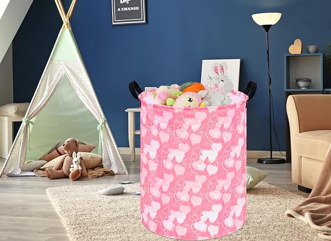 Round Laundry Hamper Storage Basket Laundry Organizer Hamper Storage Bins - Image 3