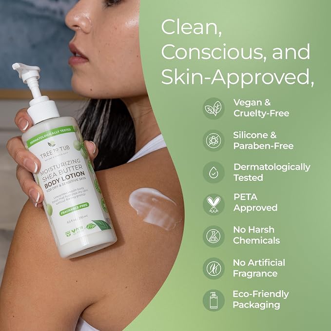 Tree to Tub Unscented Shea Butter Body Lotion - Image 7