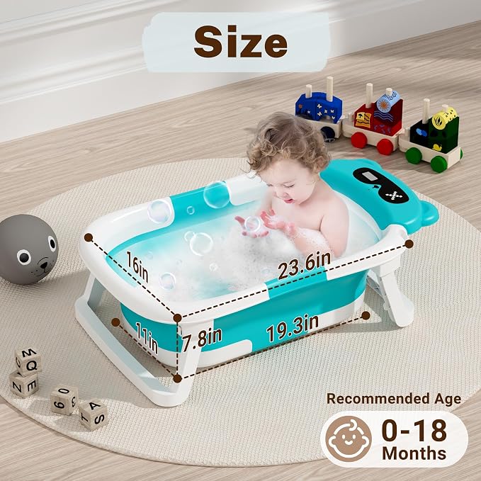 AVIDOR Baby Bathtub, Collapsible Bathtub - Image 2