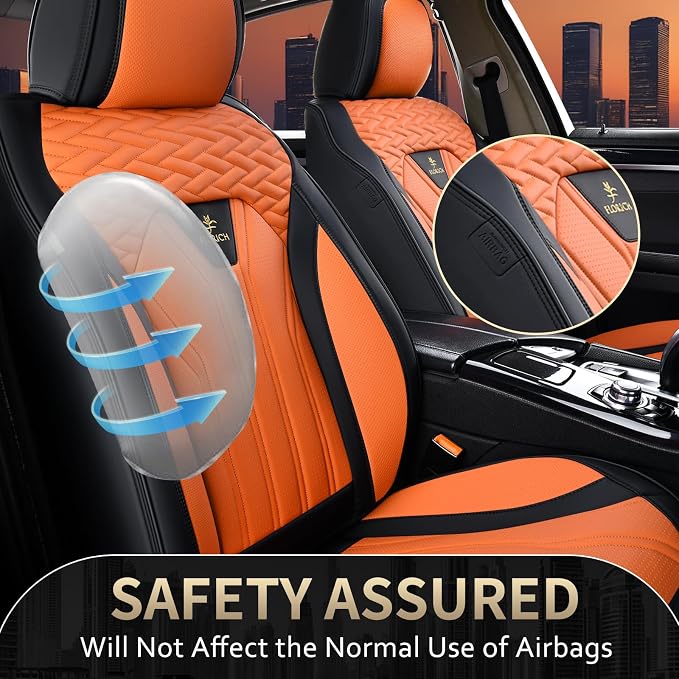FLORICH Seat Covers for Cars, Waterproof Automotive Seat Covers, Leather Car - Image 6